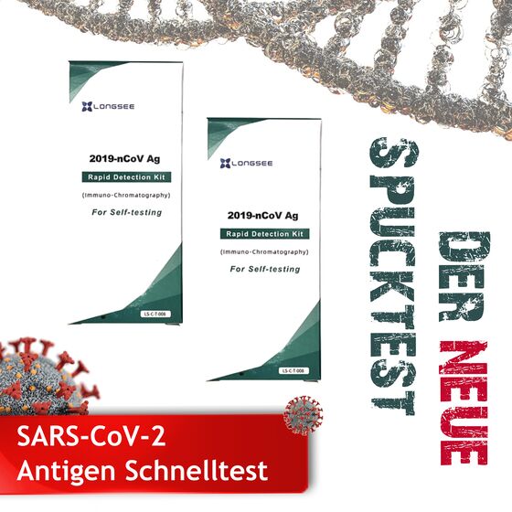 NEU Longsee SARS-CoV-2 Antigen Spucktest LS-CT-008(V3) zur Eigenanwendung fr den Laien zertifiziert CE1434